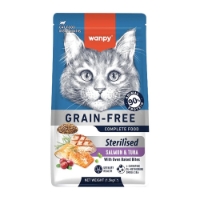 عکس غذای خشک Wanpy مدل Sterilized تهيه شده از ماهی تن و سالمون مخصوص گربه بالغ عقیم شده - 1/5 كيلوگرم