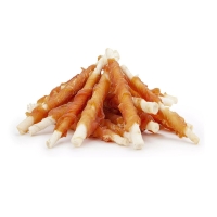 	عکس تشويقی Wanpy مدل Chicken Jerky & Rawhide Twists تهيه شده از مرغ و راوهايد مخصوص سگ - 400 گرم