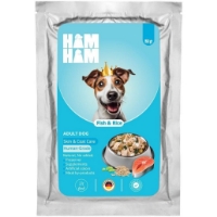 عکس پوچ HamHam مدل Fish & Rice تهيه شده از ماهي و برنج مخصوص سگ - 150 گرم